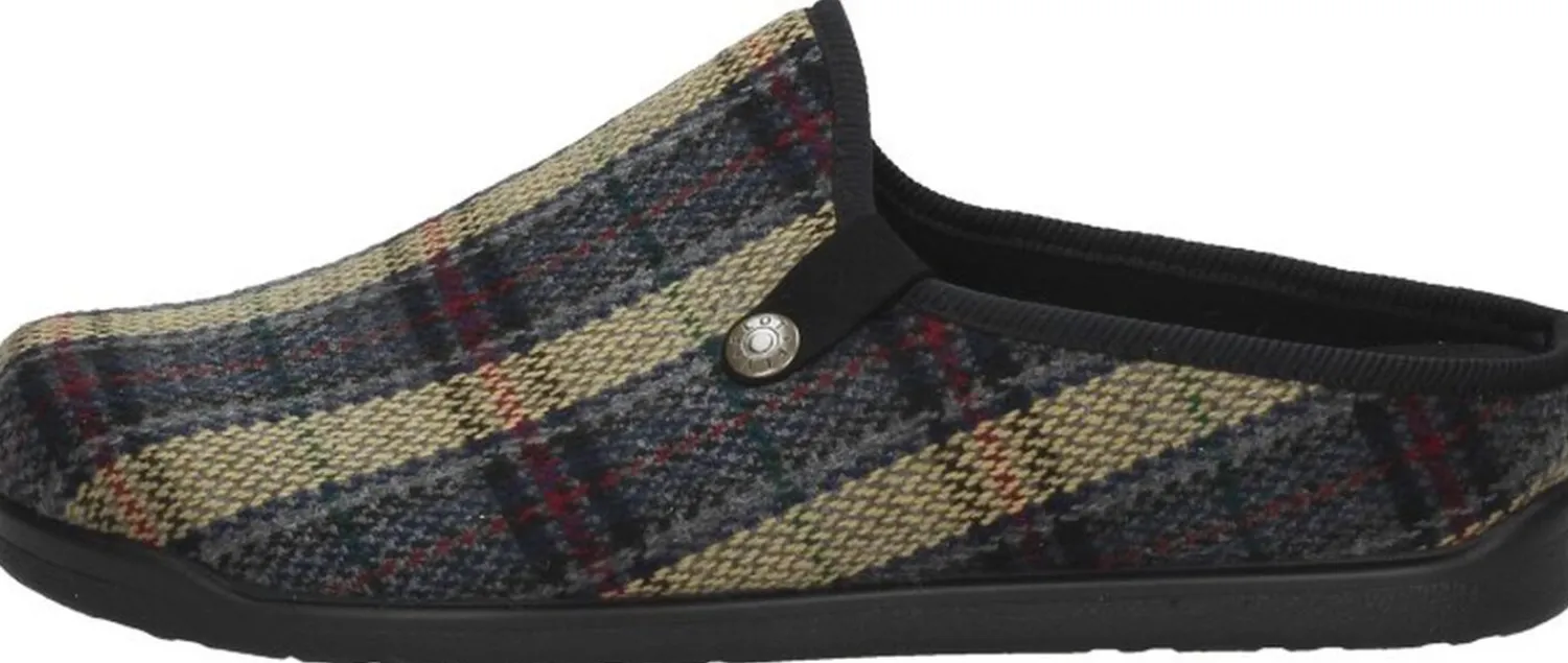 Fly Flot Pantoffels Open Donkergrijs Fashion