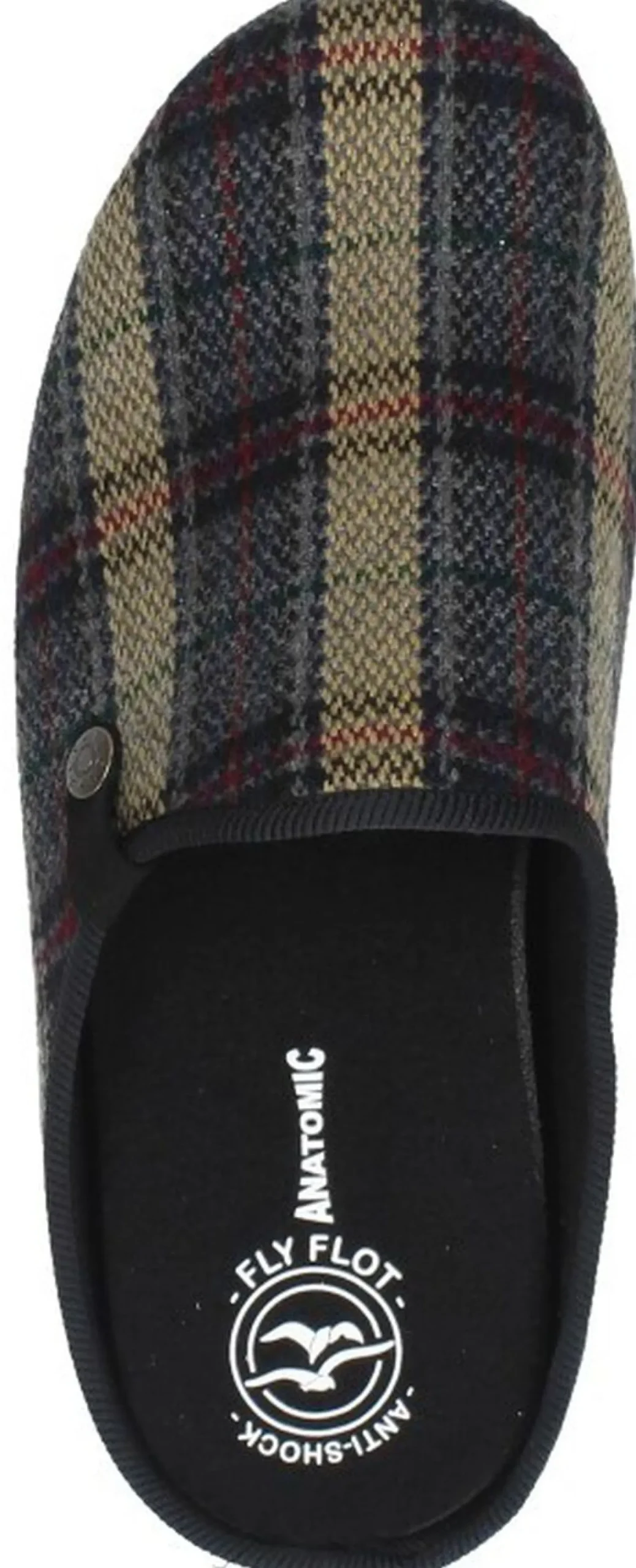 Fly Flot Pantoffels Open Donkergrijs Fashion