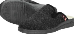 Cal Pantoffels Open Donkergrijs New