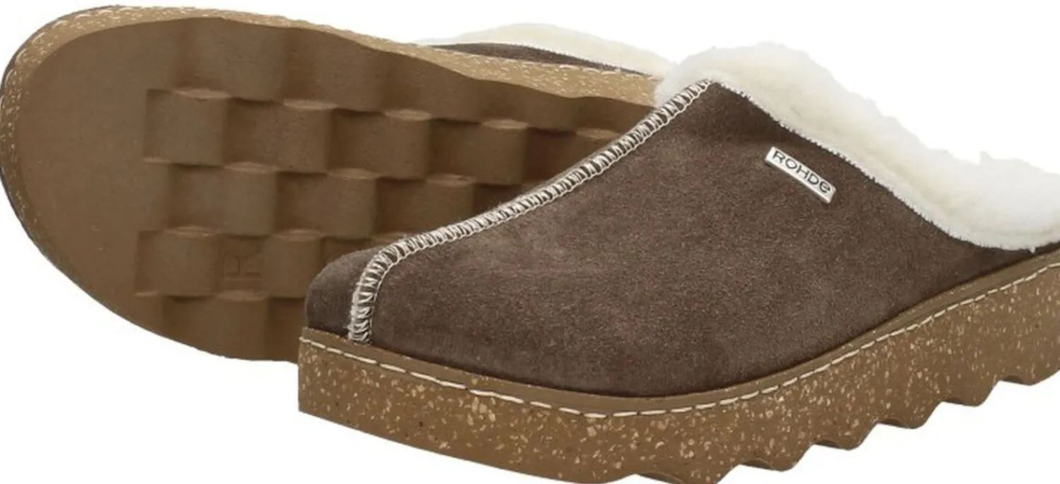 Rohde Pantoffels Open Taupe Sale