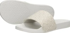 Calvin Klein Pool Slide - Mono Gebroken wit Hot