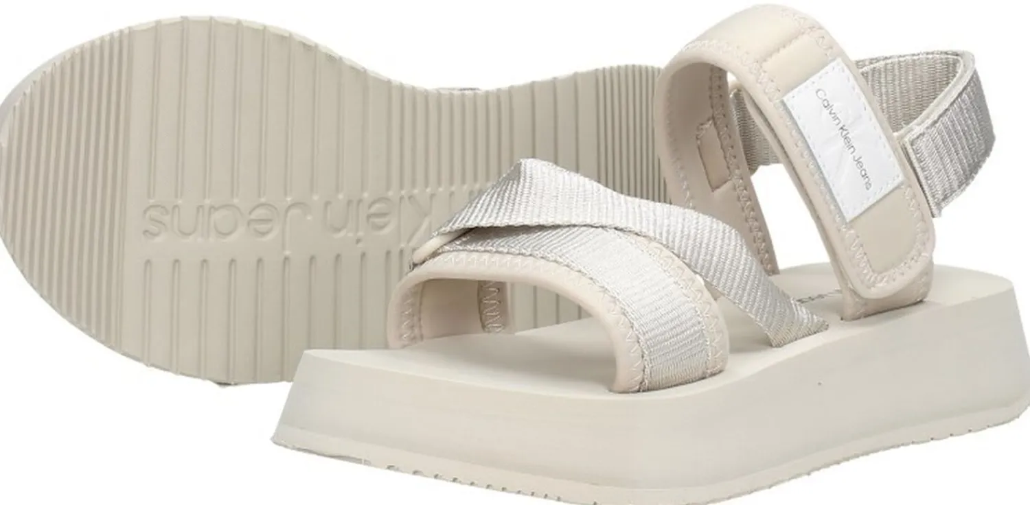 Calvin Klein Prefresato Sandal Badge Beige Sale