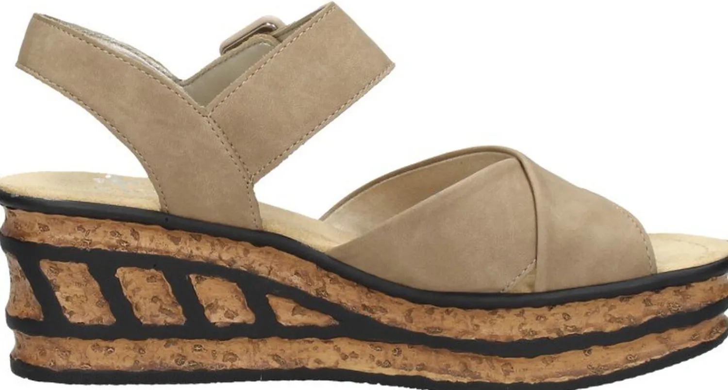 Rieker Sandalen Hak Beige Sale