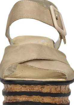 Rieker Sandalen Hak Beige Sale