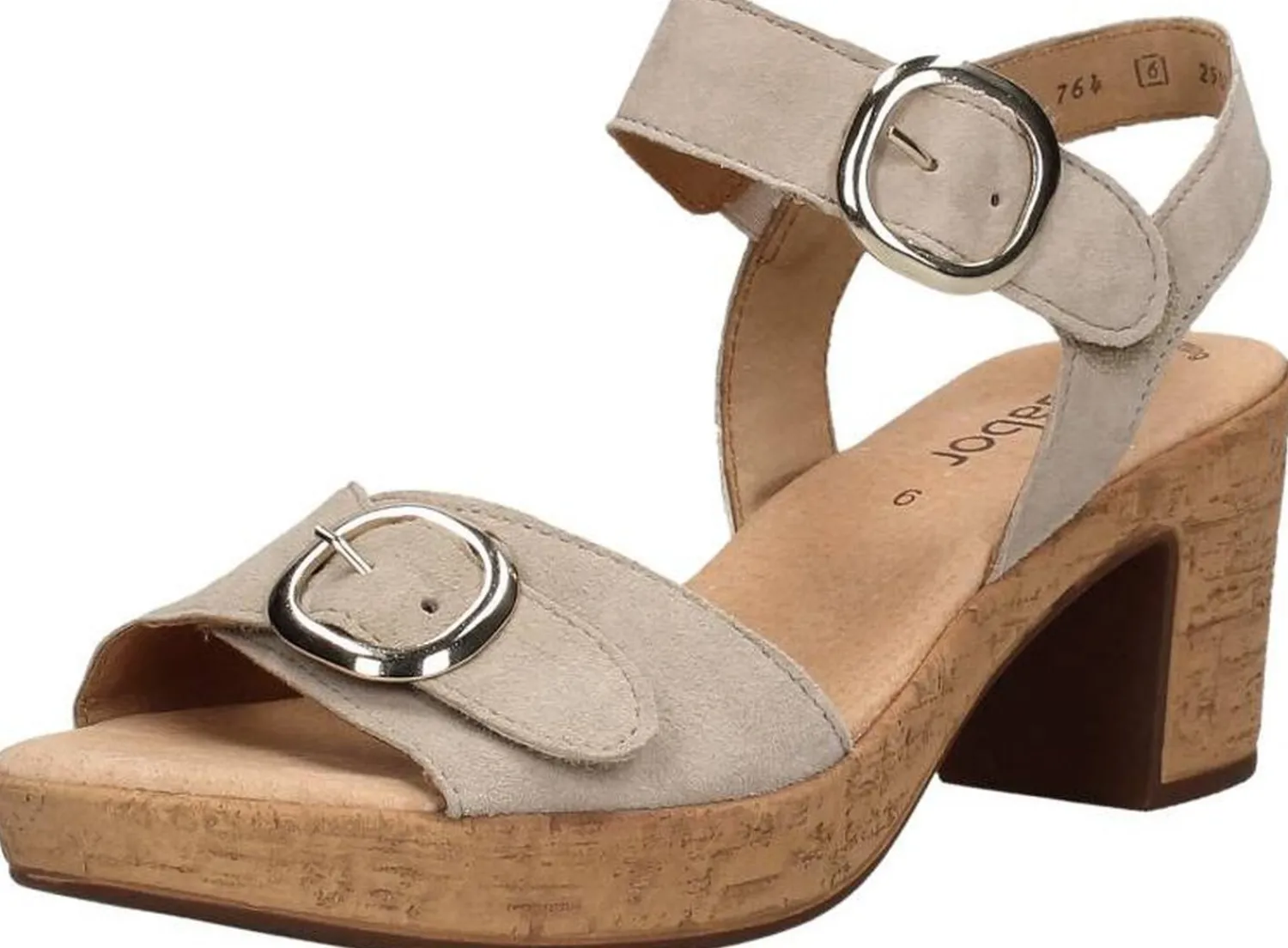 Gabor Sandalen Hak Beige New