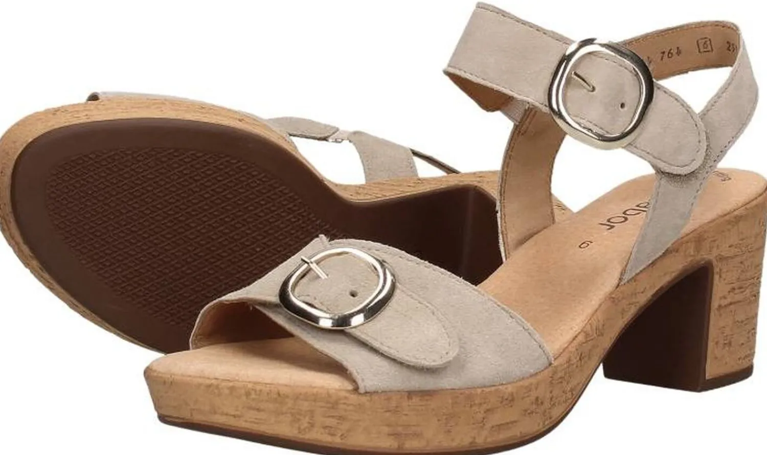 Gabor Sandalen Hak Beige New