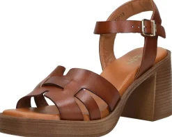 Red Rag Sandalen Hak Cognac Sale