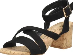 Sub55 Sandalen Hak Zwart Fashion