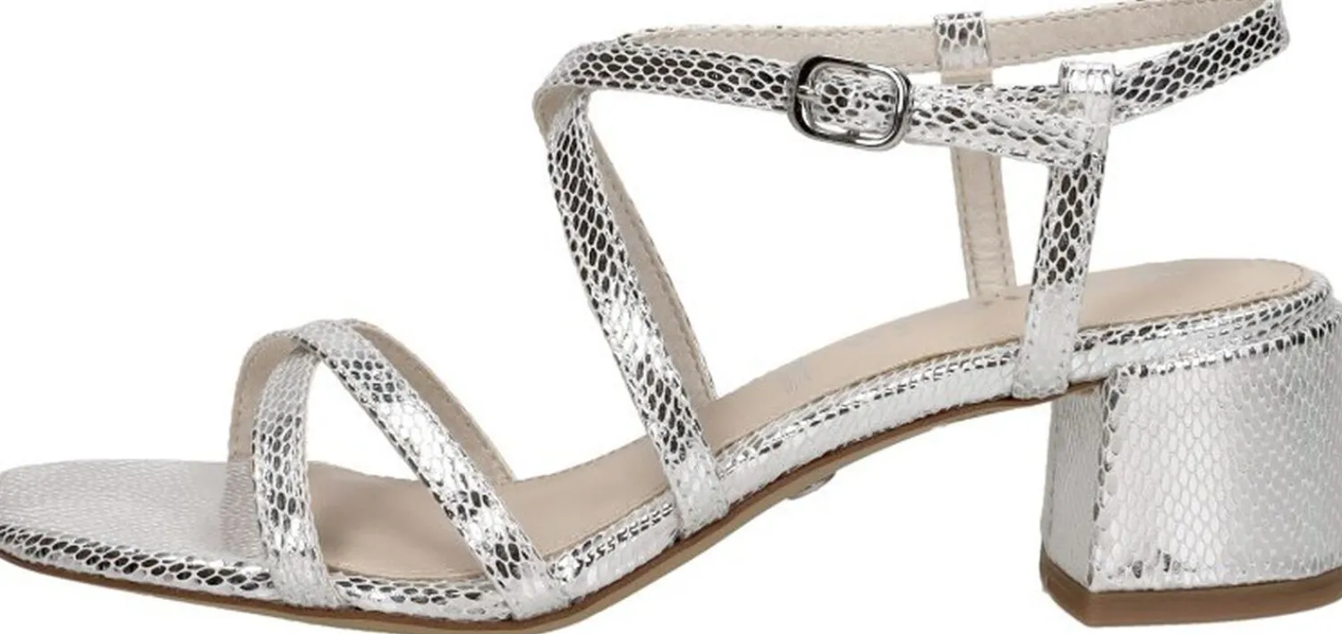 Tamaris Sandalen Hak Zilverkleur Outlet