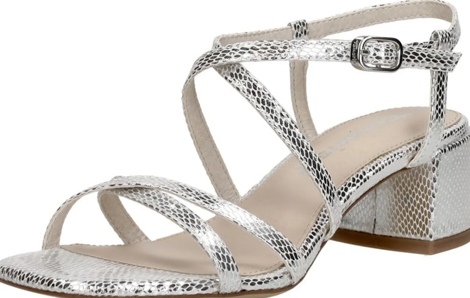 Tamaris Sandalen Hak Zilverkleur Outlet