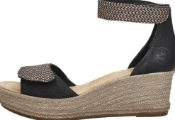 Rieker Sandalen Hak Zwart New