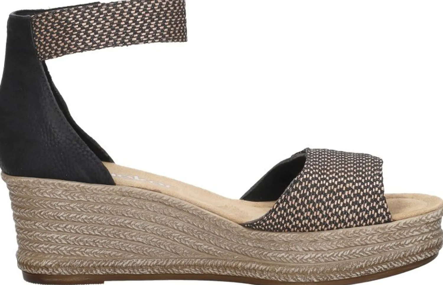 Rieker Sandalen Hak Zwart New