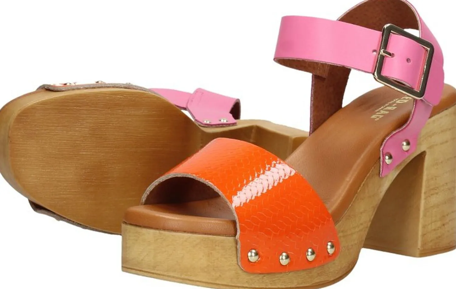 Red Rag Sandalen Hak Oranje Best