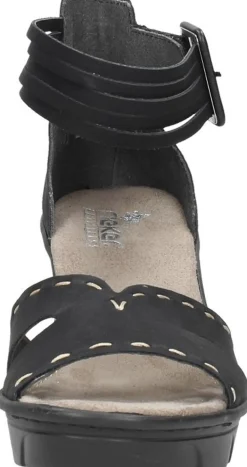 Rieker Sandalen Hak Zwart Best