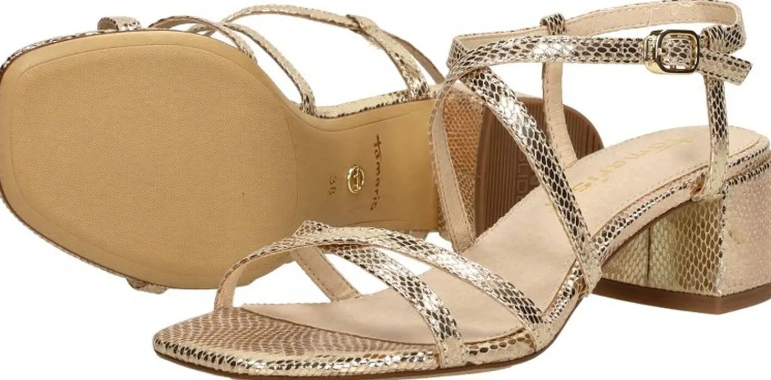 Tamaris Sandalen Hak Goudkleur Fashion