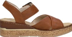 Rieker Sandalen Hak Cognac New