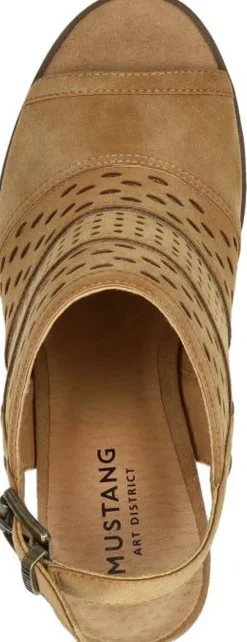 Mustang Sandalen Hak Cognac Discount