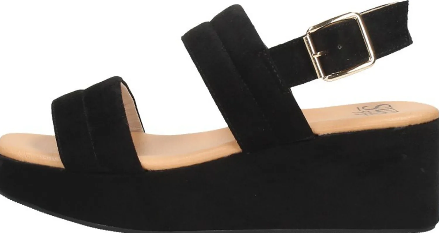 Sub55 Sandalen Hak Zwart Discount
