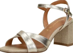 Tamaris Sandalen Hak Goudkleur Sale