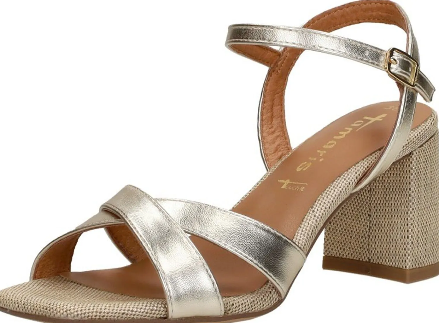 Tamaris Sandalen Hak Goudkleur Sale