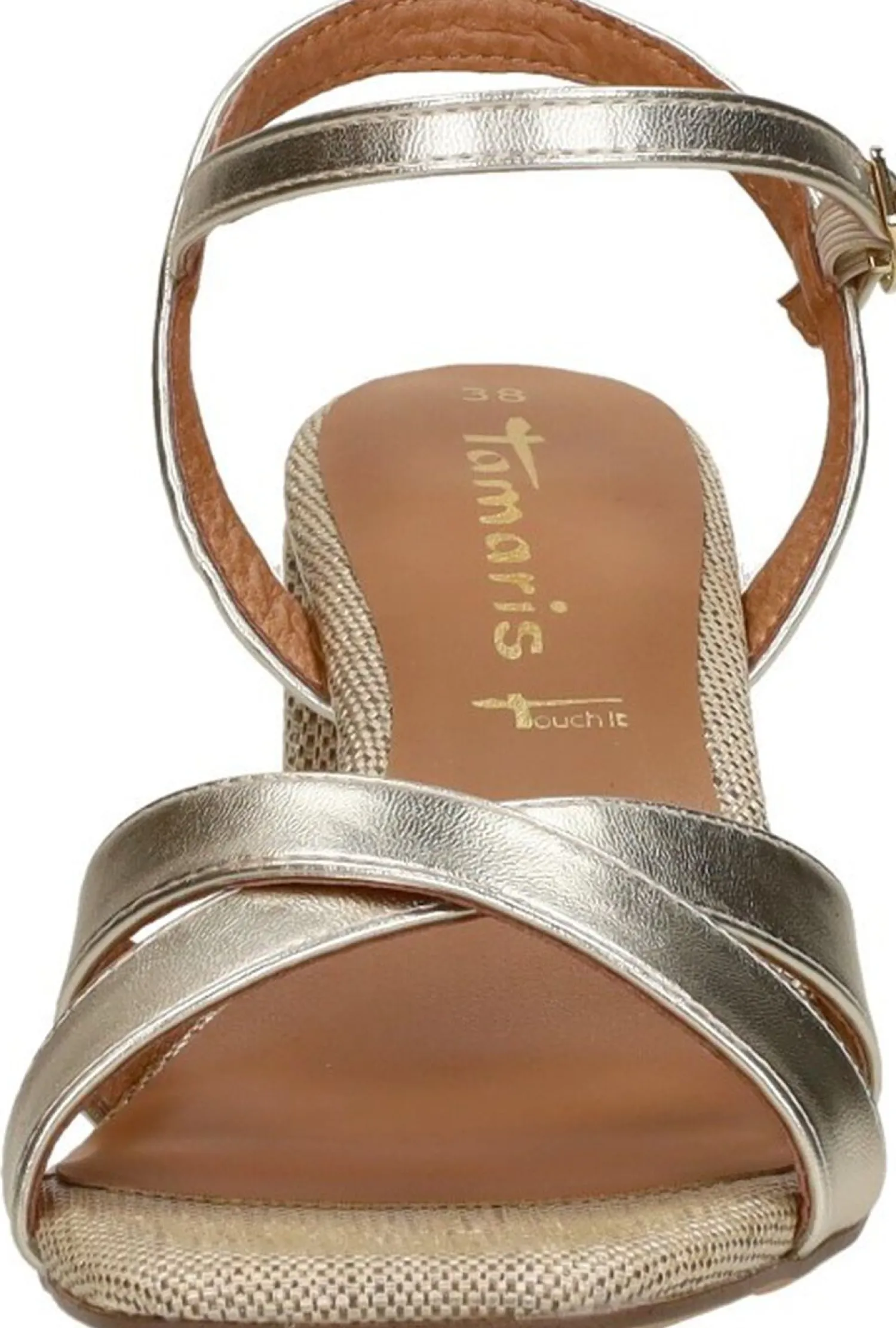 Tamaris Sandalen Hak Goudkleur Sale
