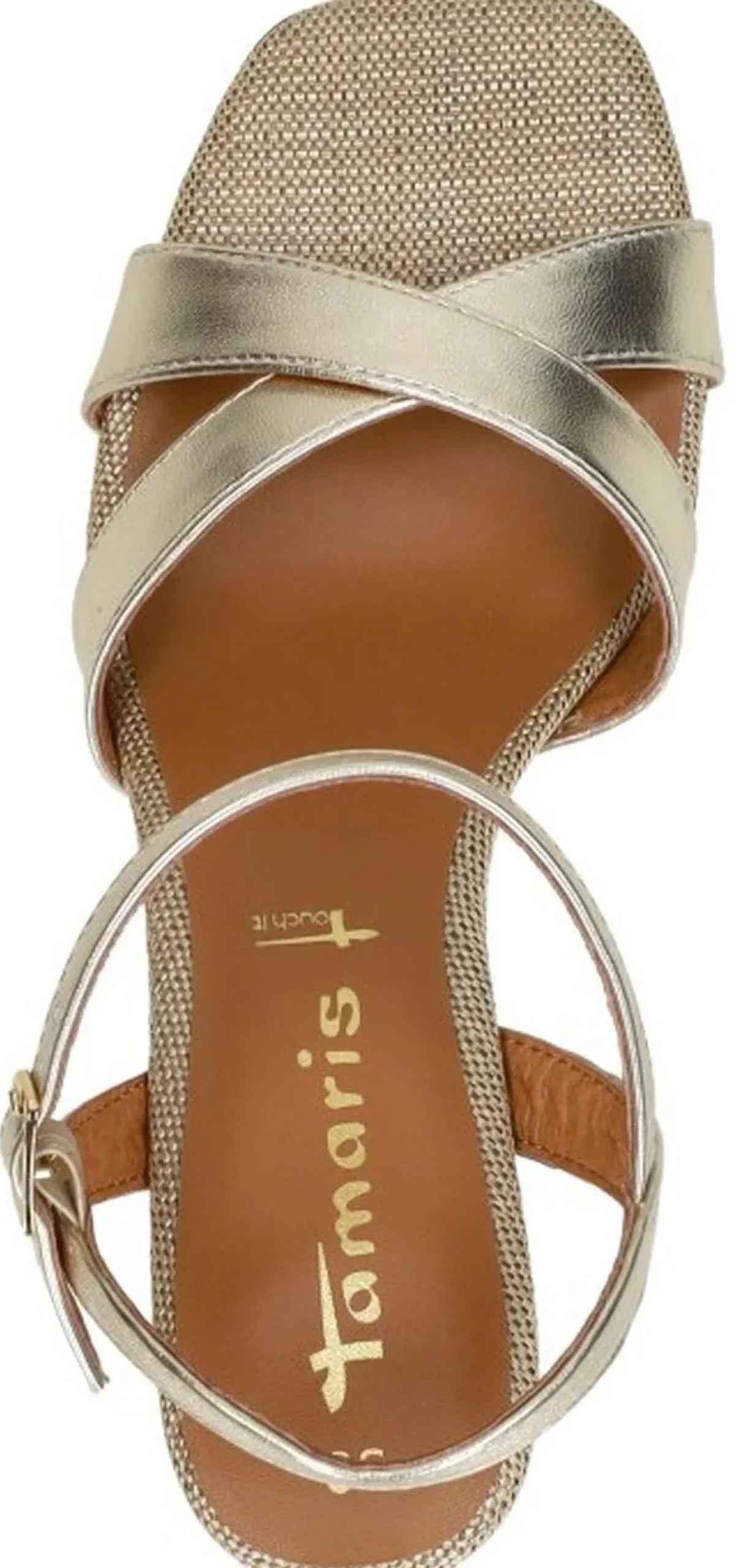 Tamaris Sandalen Hak Goudkleur Sale