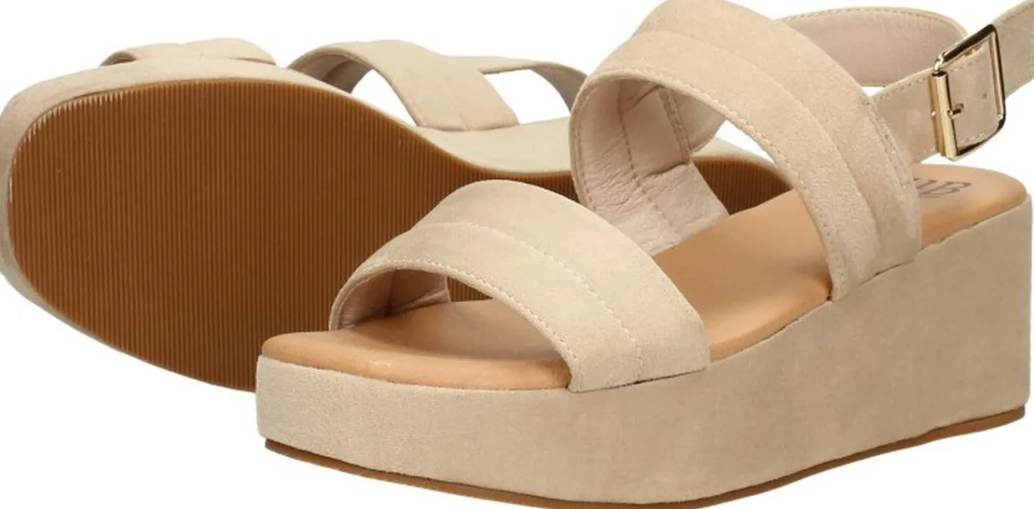 Sub55 Sandalen Hak Beige Clearance