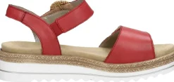 Remonte Sandalen Plat Rood New
