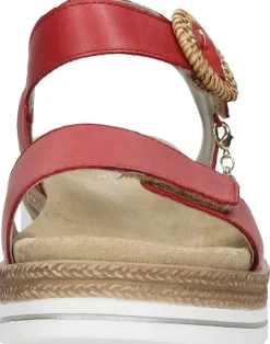 Remonte Sandalen Plat Rood New