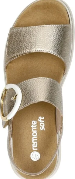 Remonte Sandalen Plat Goudkleur Online