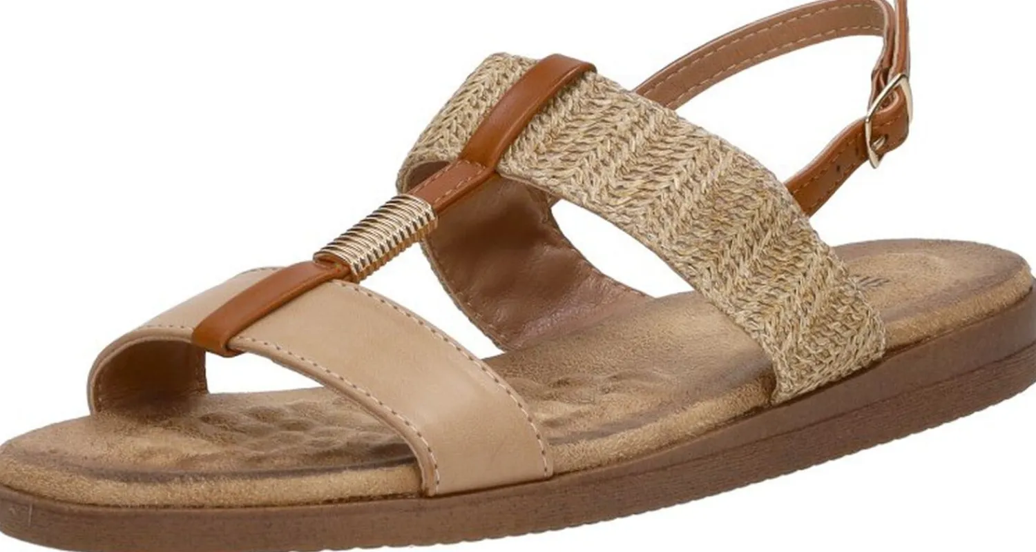 Sub55 Sandalen Plat Beige Sale