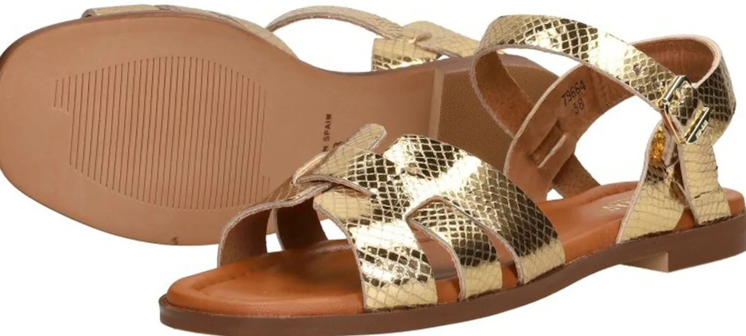 Red Rag Sandalen Plat Goudkleur Hot