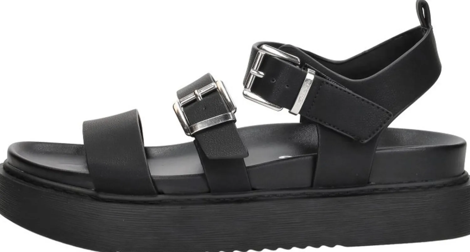 Tamaris Sandalen Plat Zwart Clearance