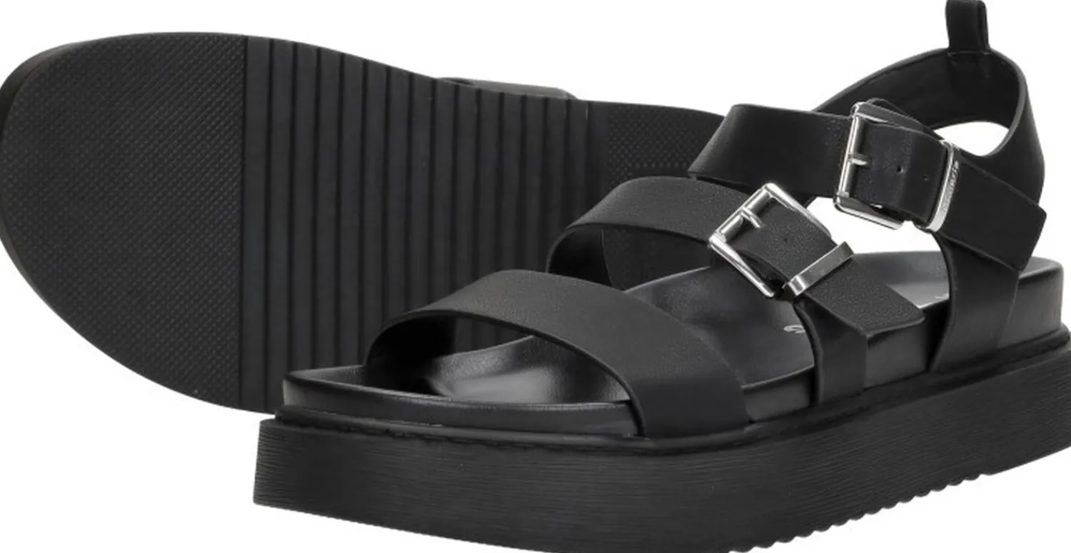Tamaris Sandalen Plat Zwart Clearance
