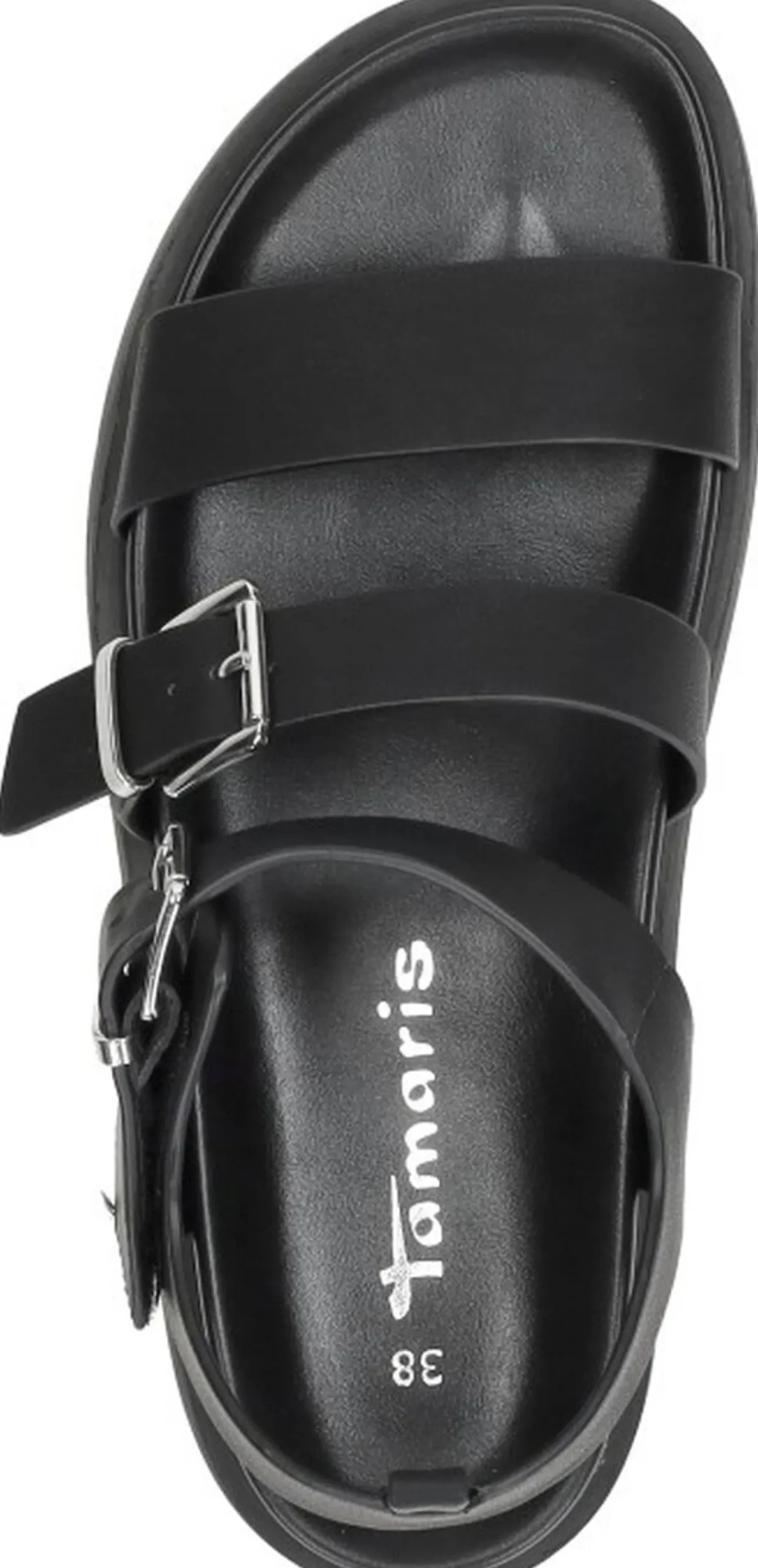 Tamaris Sandalen Plat Zwart Clearance