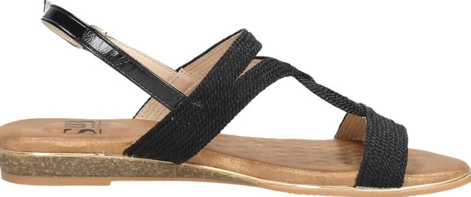 Sub55 Sandalen Plat Zwart Hot