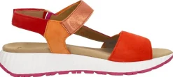 Gabor Sandalen Plat Oranje Hot