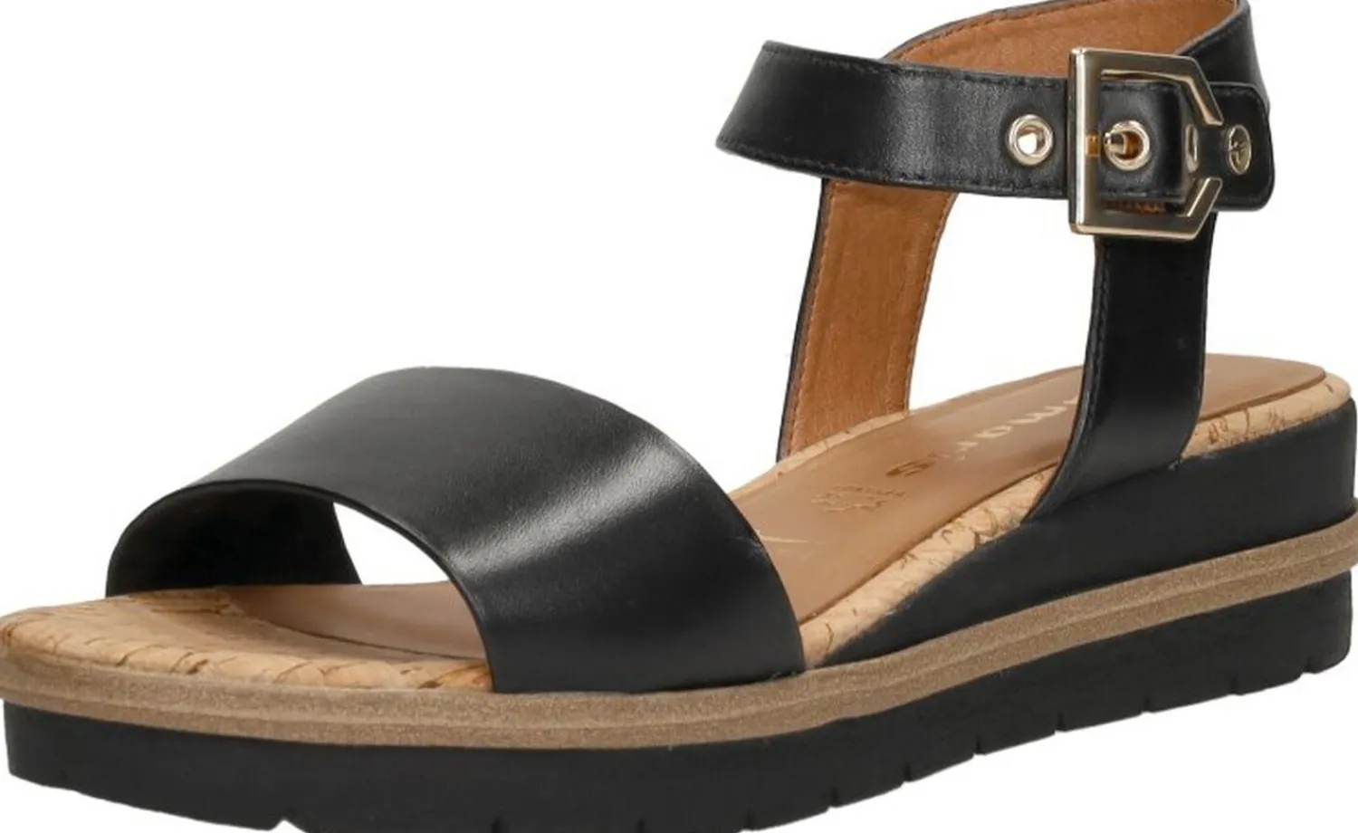 Tamaris Sandalen Plat Zwart New