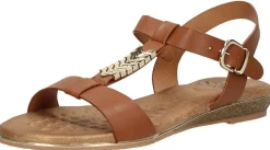 Sub55 Sandalen Plat Cognac Outlet