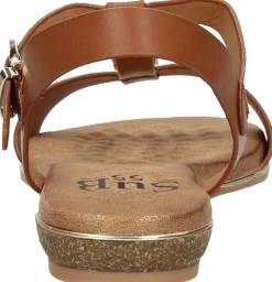 Sub55 Sandalen Plat Cognac Outlet