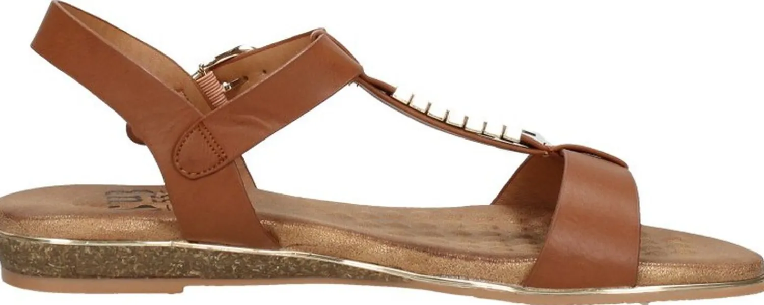 Sub55 Sandalen Plat Cognac Outlet