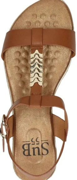 Sub55 Sandalen Plat Cognac Outlet