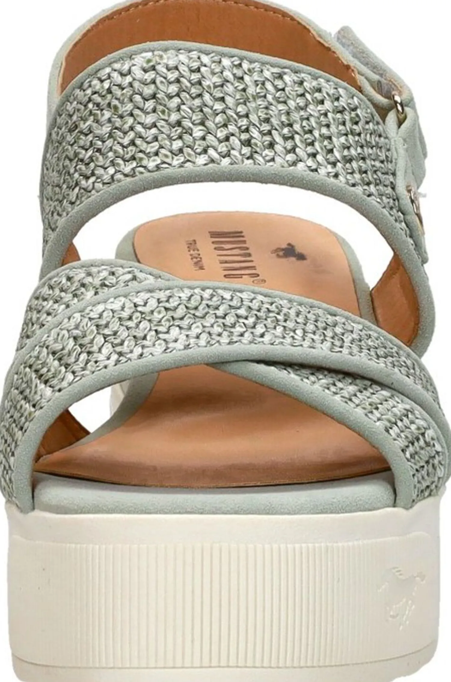 Mustang Sandalen Plat Groen Outlet