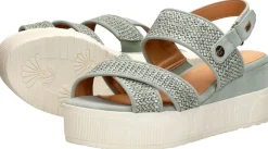 Mustang Sandalen Plat Groen Outlet