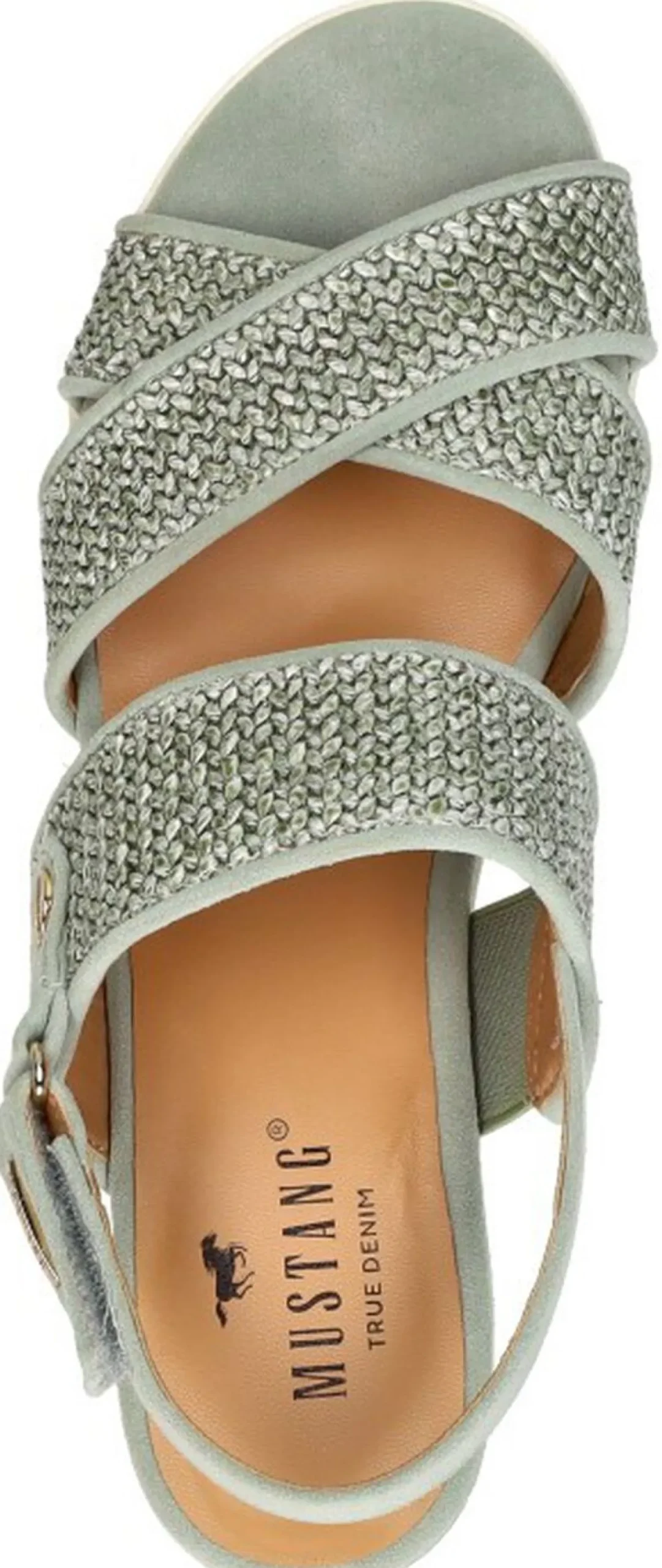 Mustang Sandalen Plat Groen Outlet