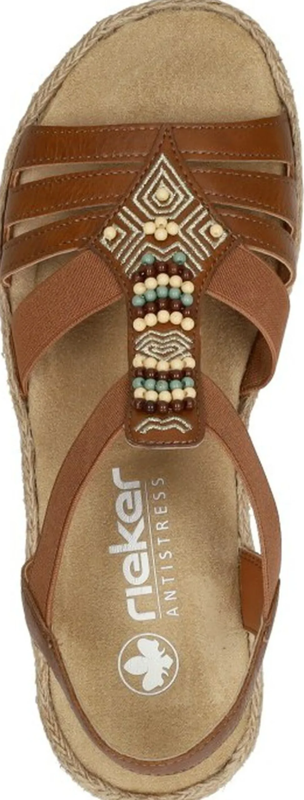 Rieker Sandalen Plat Cognac Best