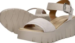 Tamaris Sandalen Plat Taupe Best