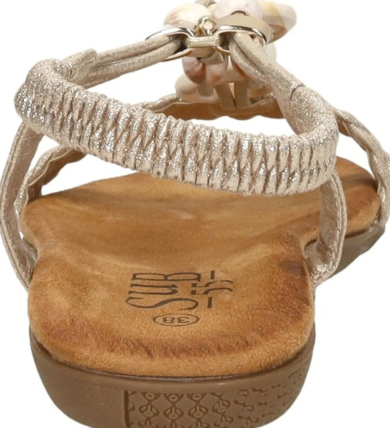 Sub55 Sandalen Plat Goudkleur New