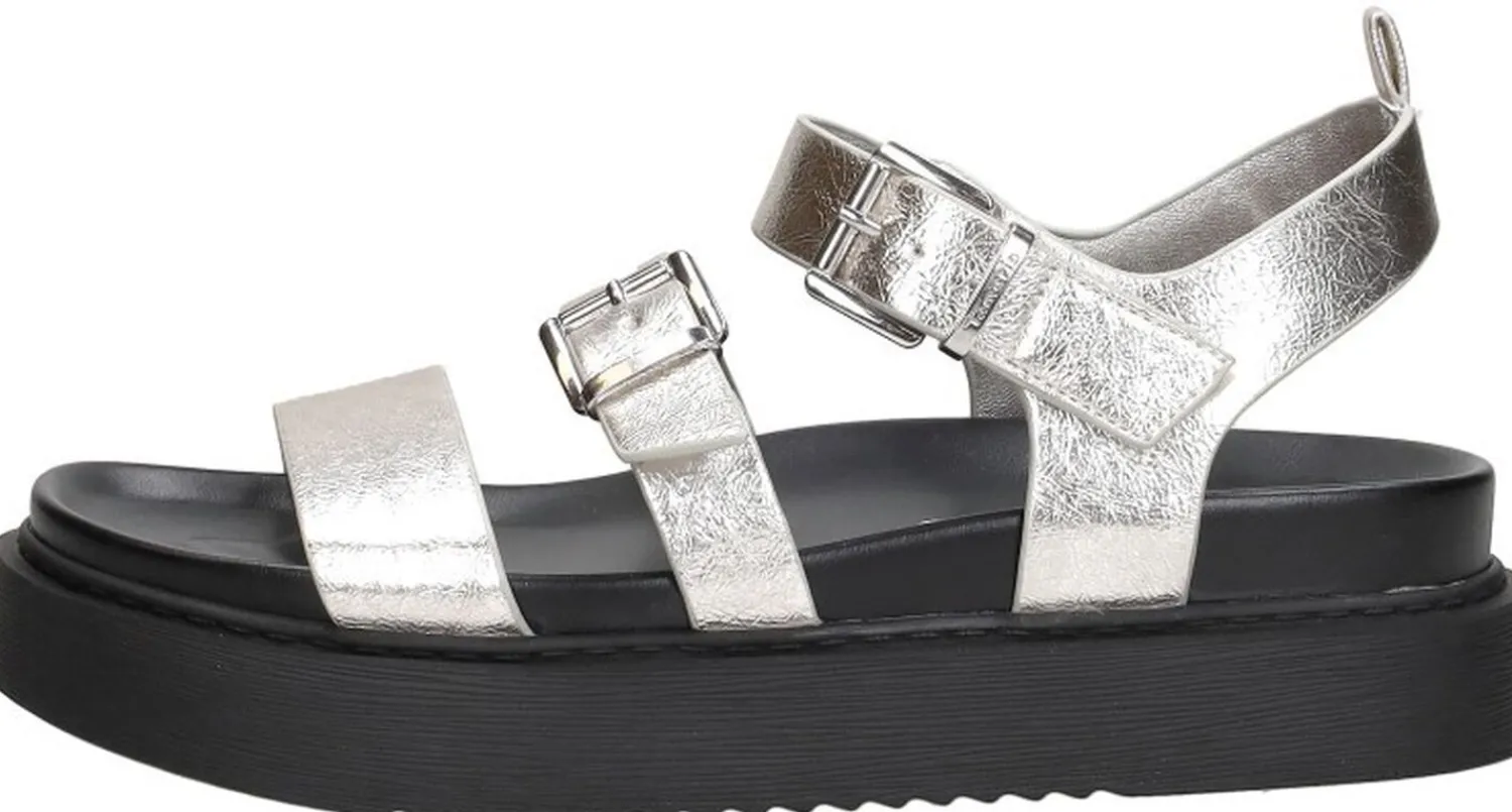 Tamaris Sandalen Plat Zilverkleur Hot