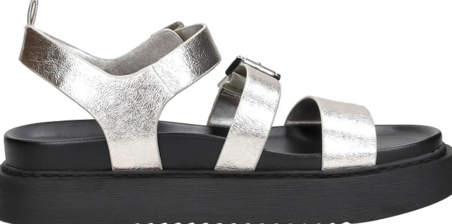 Tamaris Sandalen Plat Zilverkleur Hot
